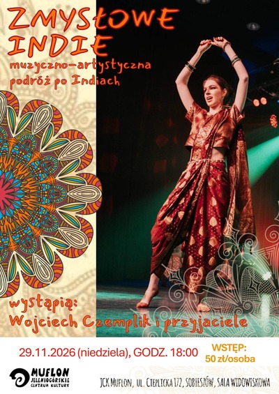 Plakat wydarzenia:  PROGRAM ARTYSTYCZNY „ZMYSŁOWE INDIE” WOJCIECH CZEMPLIK I PRZYJACIELE 